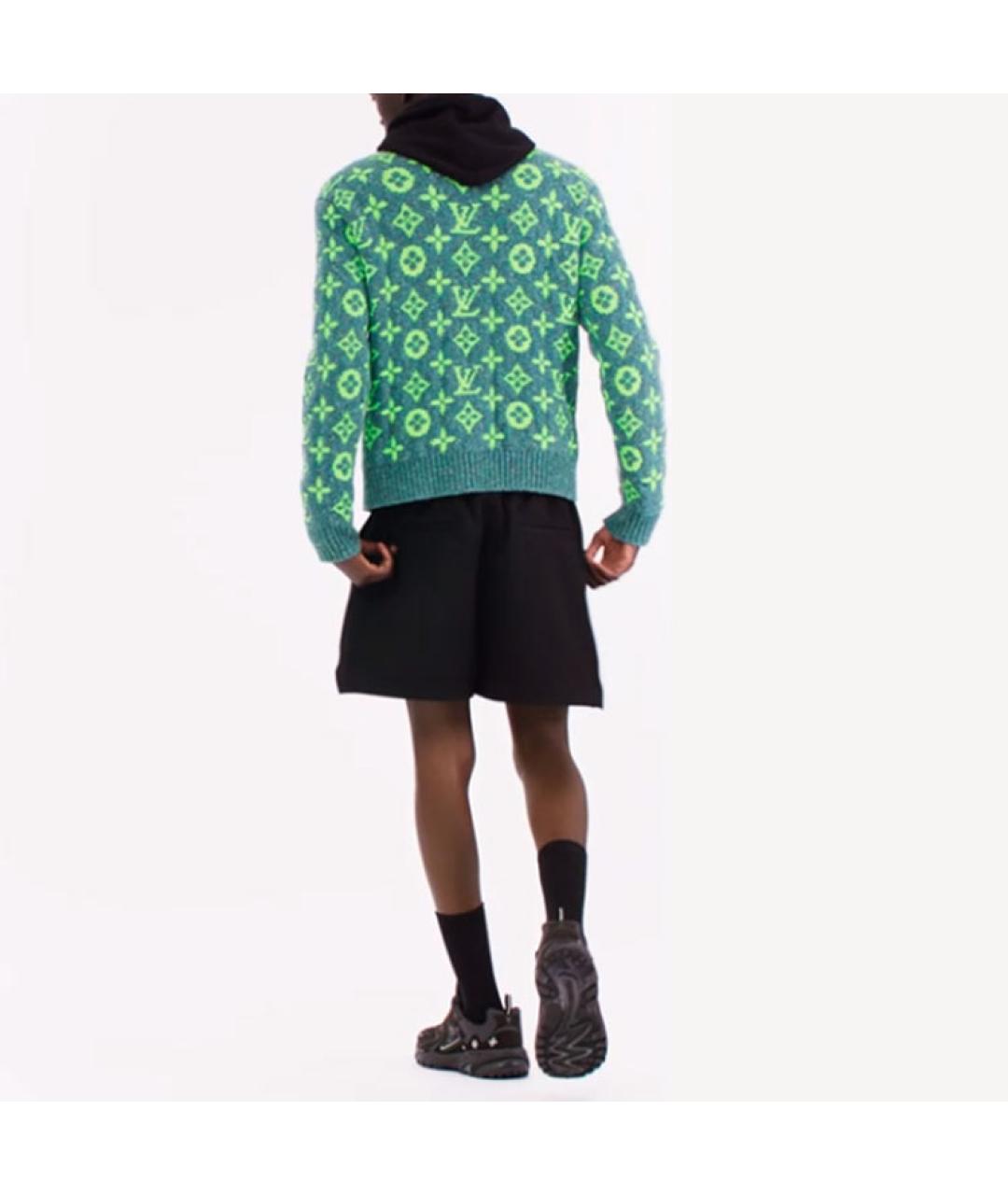 LOUIS VUITTON Зеленый шерстяной джемпер / свитер, фото 6