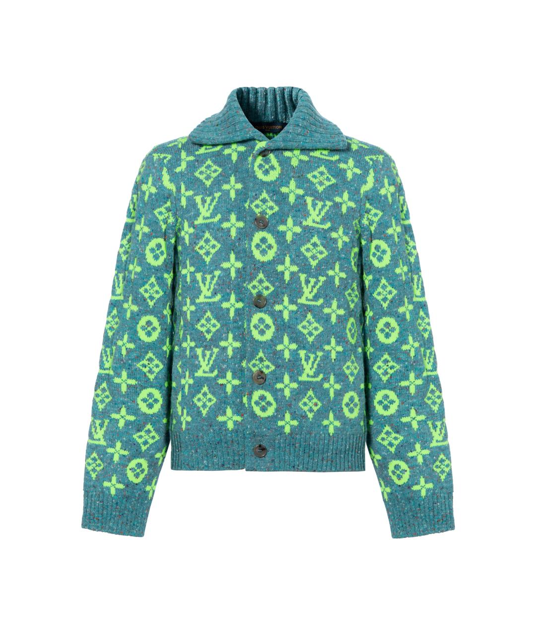 LOUIS VUITTON Зеленый шерстяной джемпер / свитер, фото 1