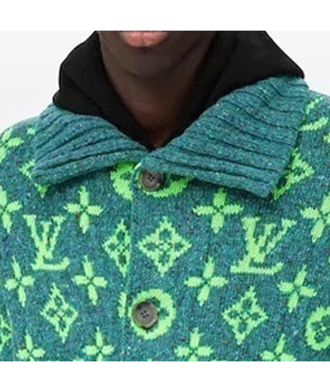 LOUIS VUITTON Зеленый шерстяной джемпер / свитер, фото 8