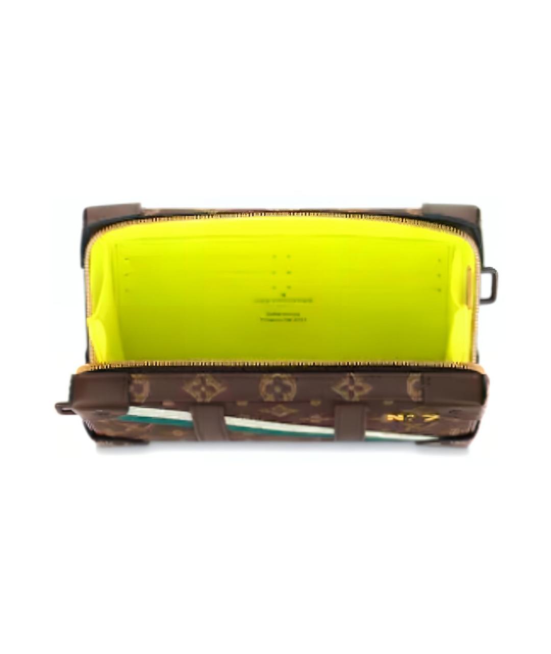 LOUIS VUITTON Коричневый кожаный кошелек, фото 4