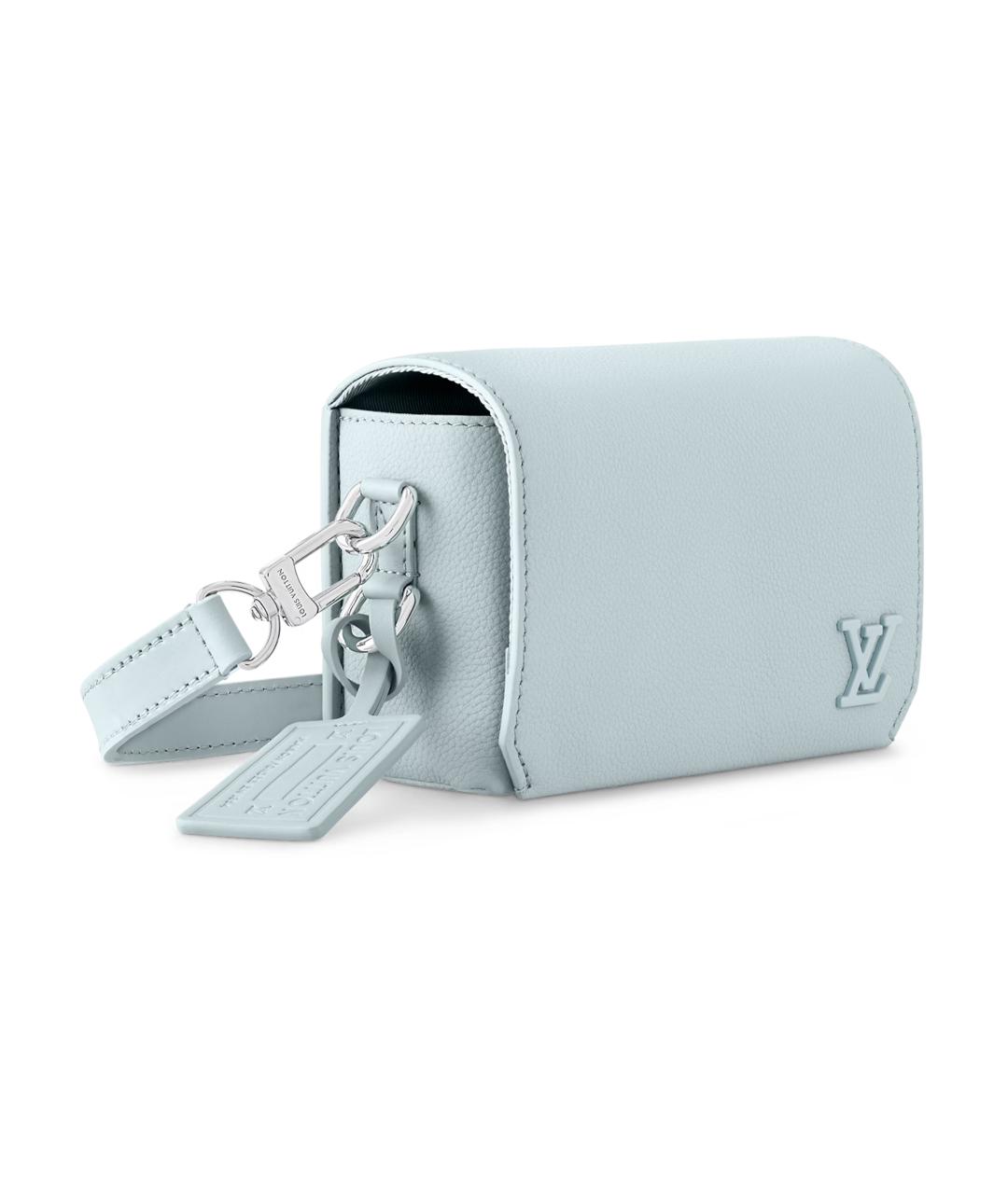 LOUIS VUITTON Голубой кожаный кошелек, фото 2