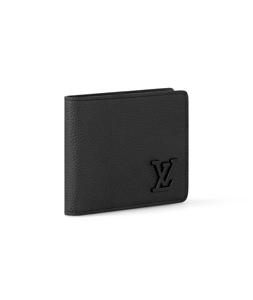 LOUIS VUITTON Черный кожаный кошелек, фото 2