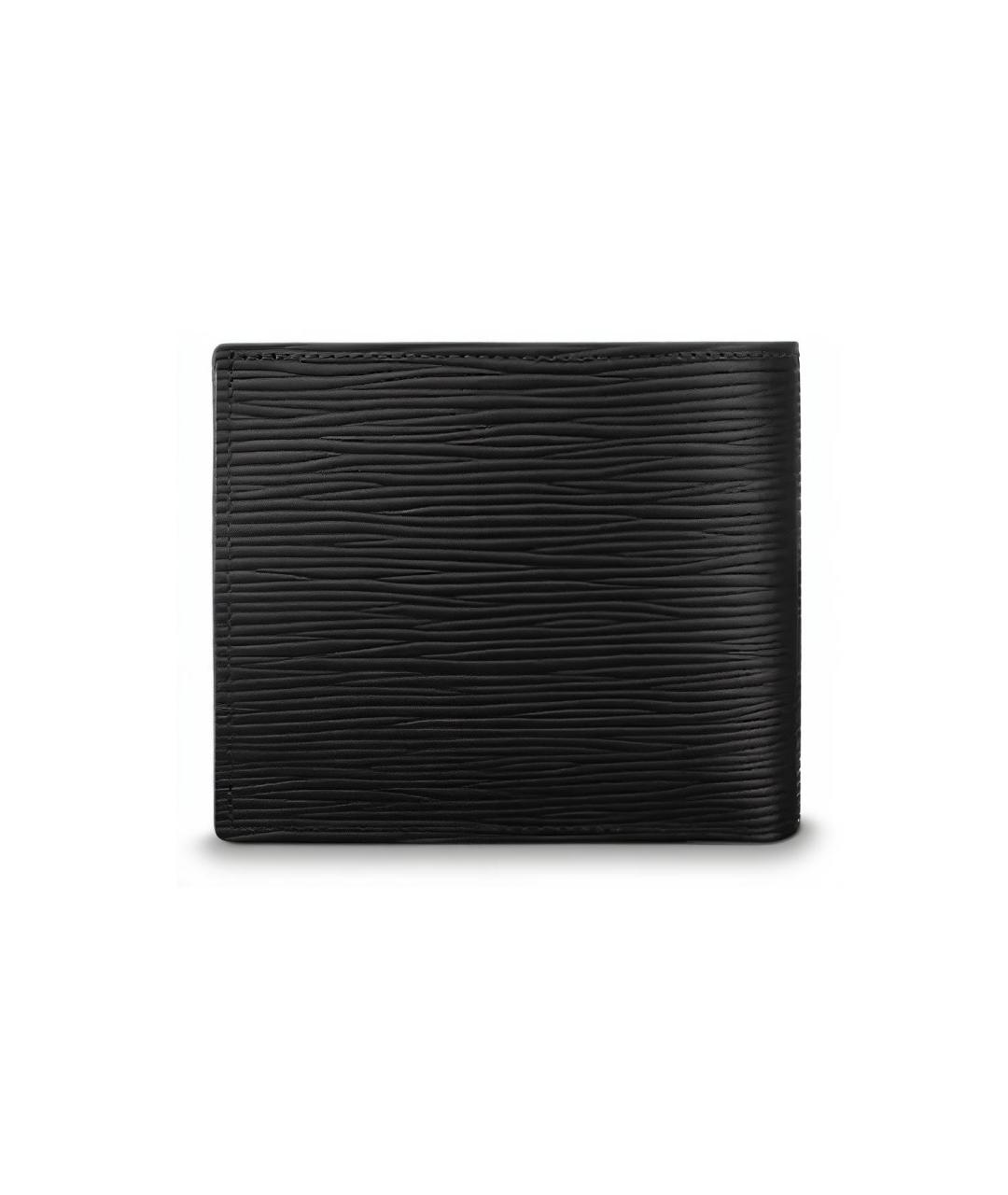 LOUIS VUITTON Черный кожаный кошелек, фото 3