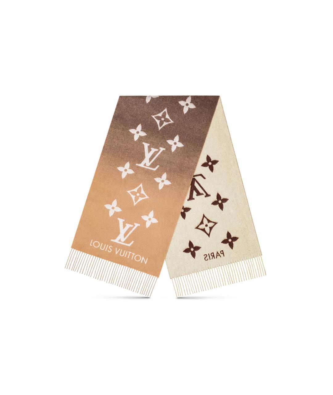 LOUIS VUITTON Коричневый шарф, фото 1
