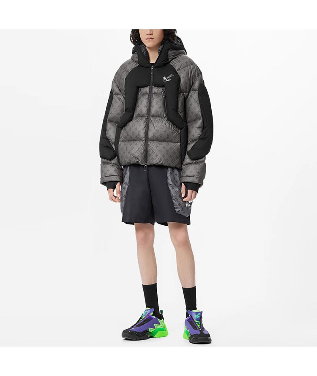 LOUIS VUITTON Серый пуховик, фото 3