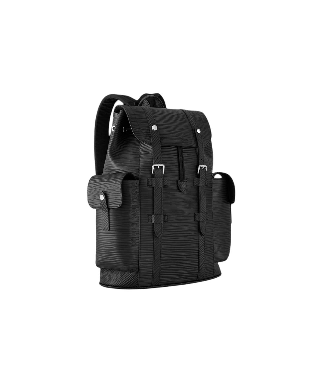 LOUIS VUITTON Черный кожаный рюкзак, фото 2