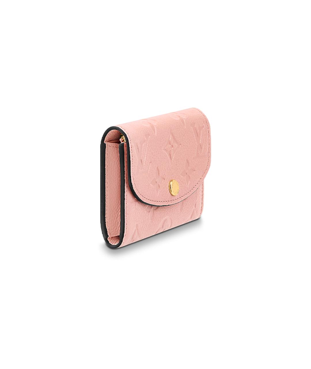 LOUIS VUITTON Розовый кожаный кошелек, фото 2
