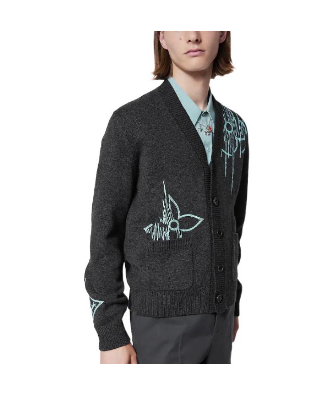 LOUIS VUITTON Черный кардиган, фото 4