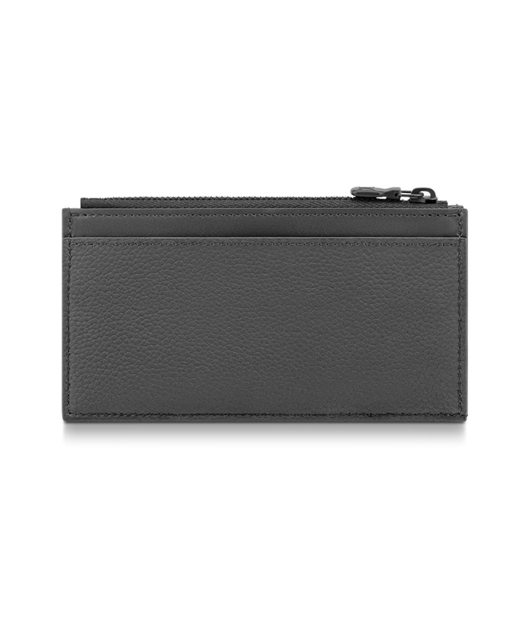 LOUIS VUITTON Черный кожаный кардхолдер, фото 3