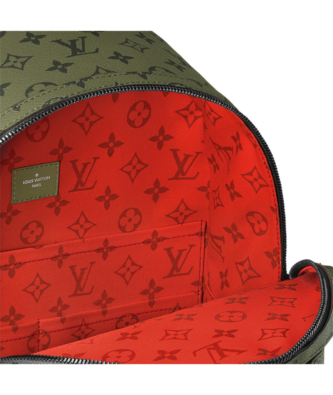 LOUIS VUITTON Хаки кожаный рюкзак, фото 6