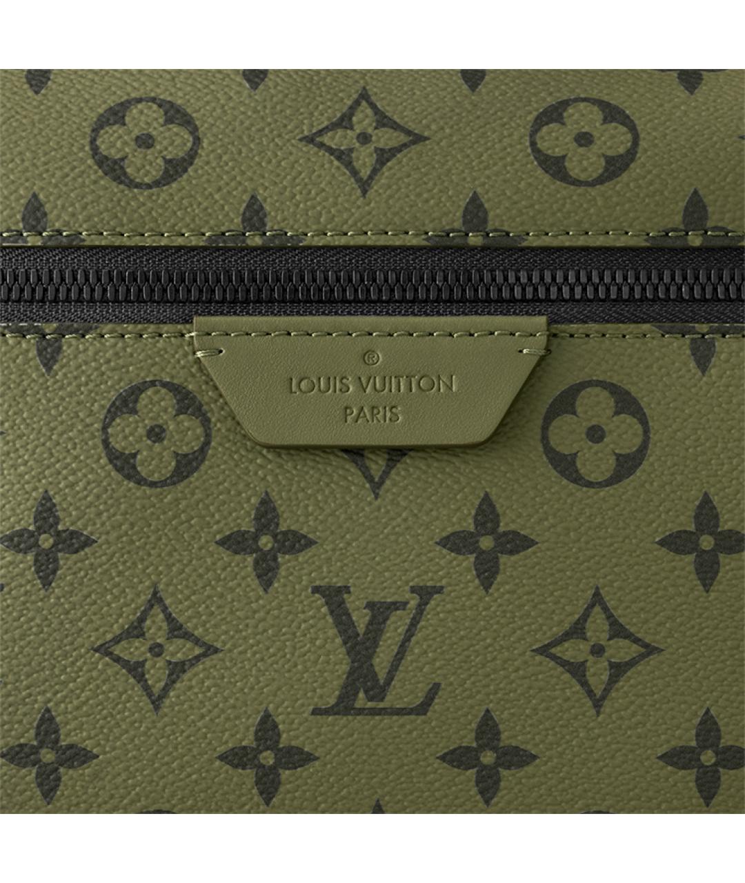 LOUIS VUITTON Хаки кожаный рюкзак, фото 5