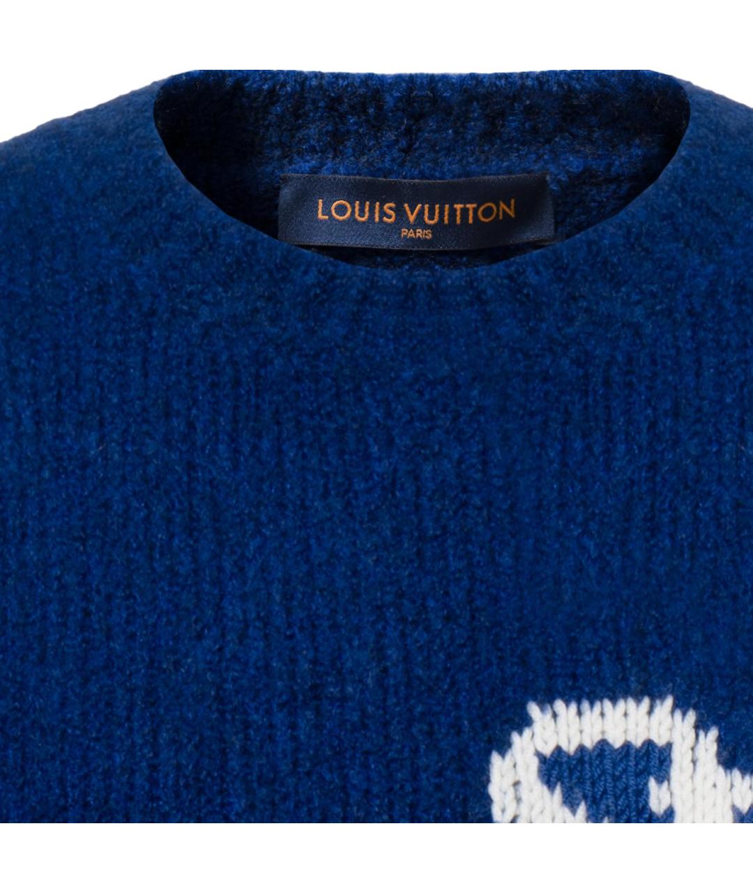 LOUIS VUITTON Синий джемпер / свитер, фото 4