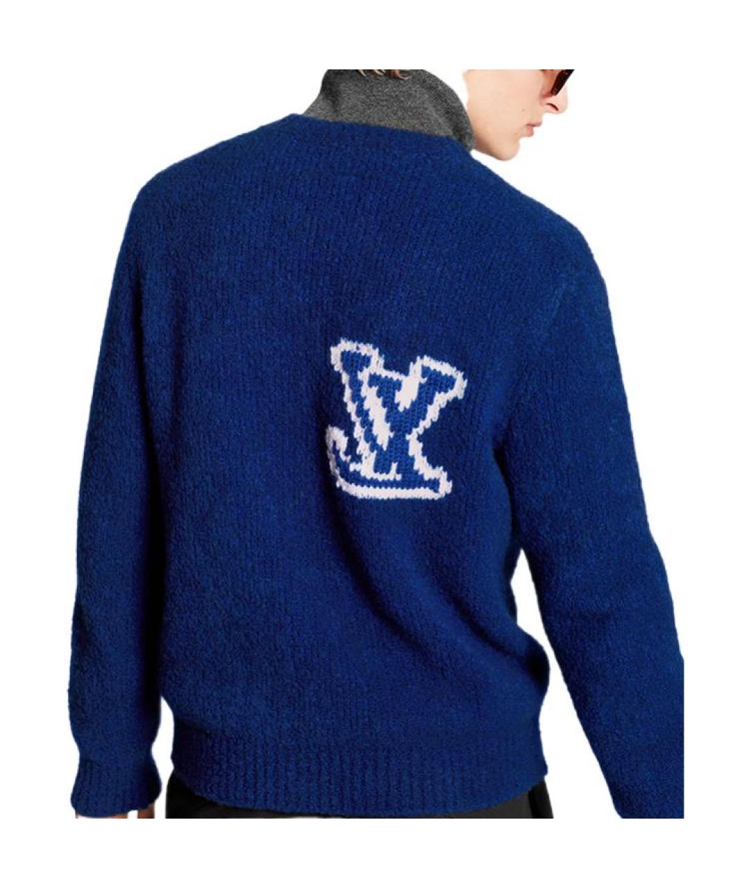 LOUIS VUITTON Синий джемпер / свитер, фото 3