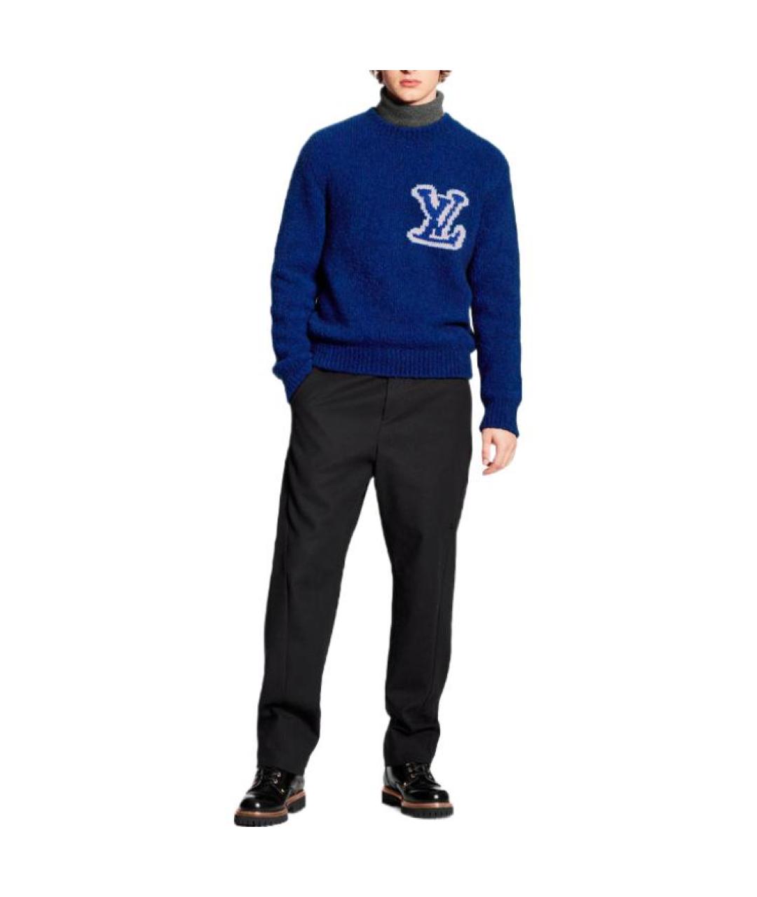 LOUIS VUITTON Синий джемпер / свитер, фото 2