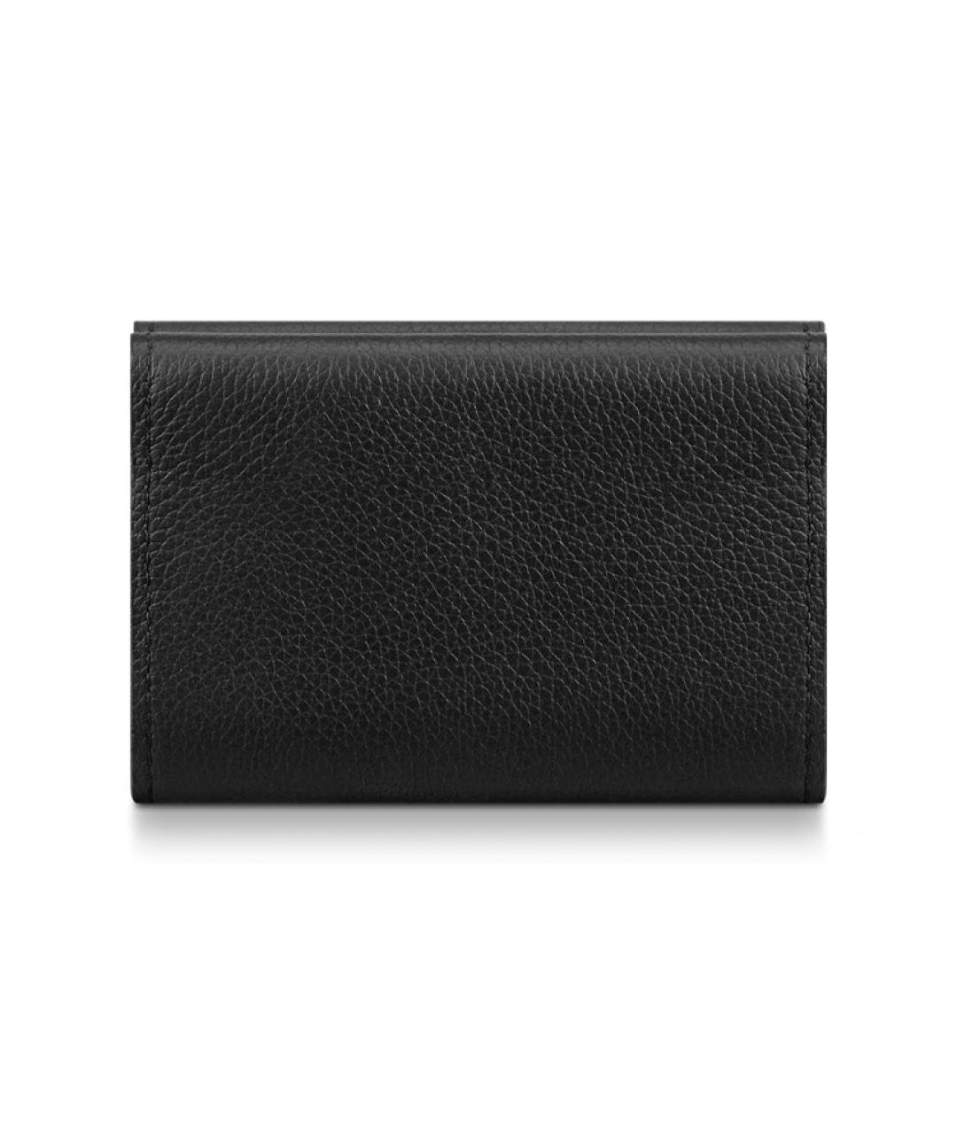 LOUIS VUITTON Черный кожаный кошелек, фото 4