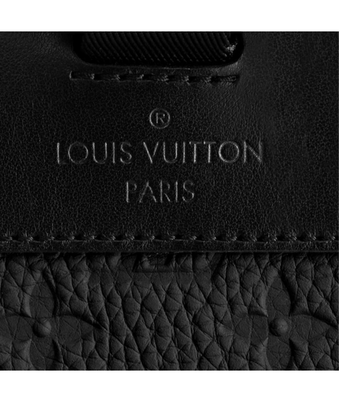 LOUIS VUITTON Черный кожаный рюкзак, фото 5