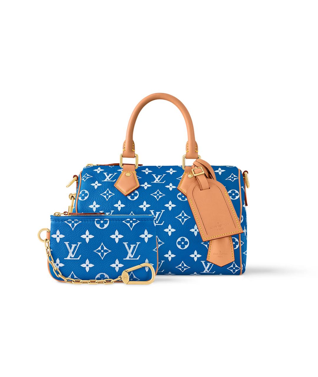 LOUIS VUITTON Синяя кожаная сумка на плечо, фото 5