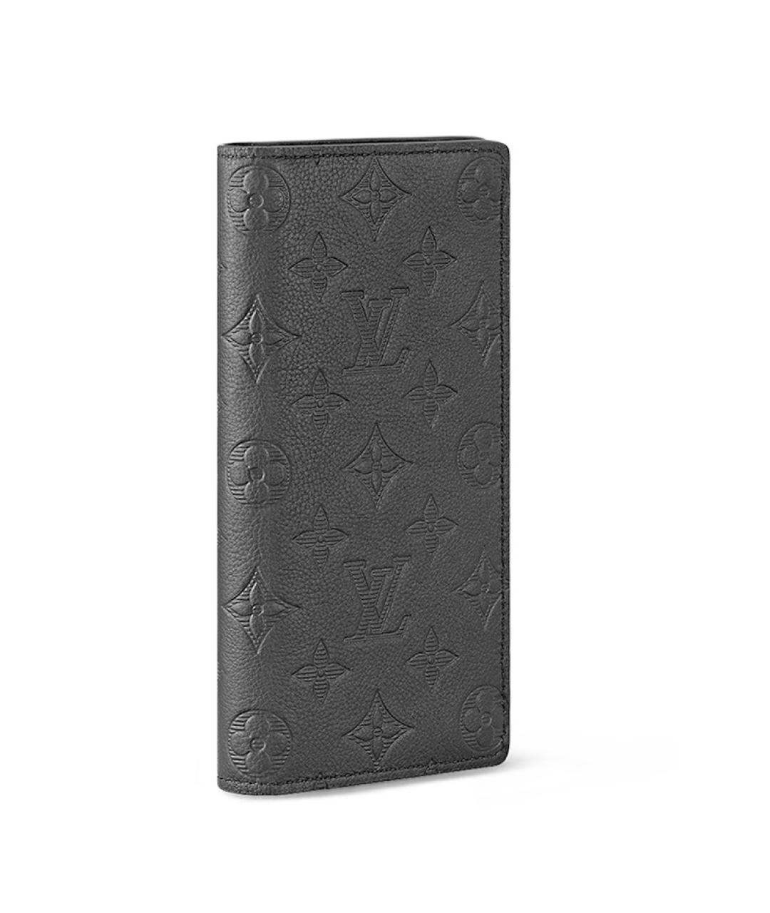 LOUIS VUITTON Черный кожаный кошелек, фото 2