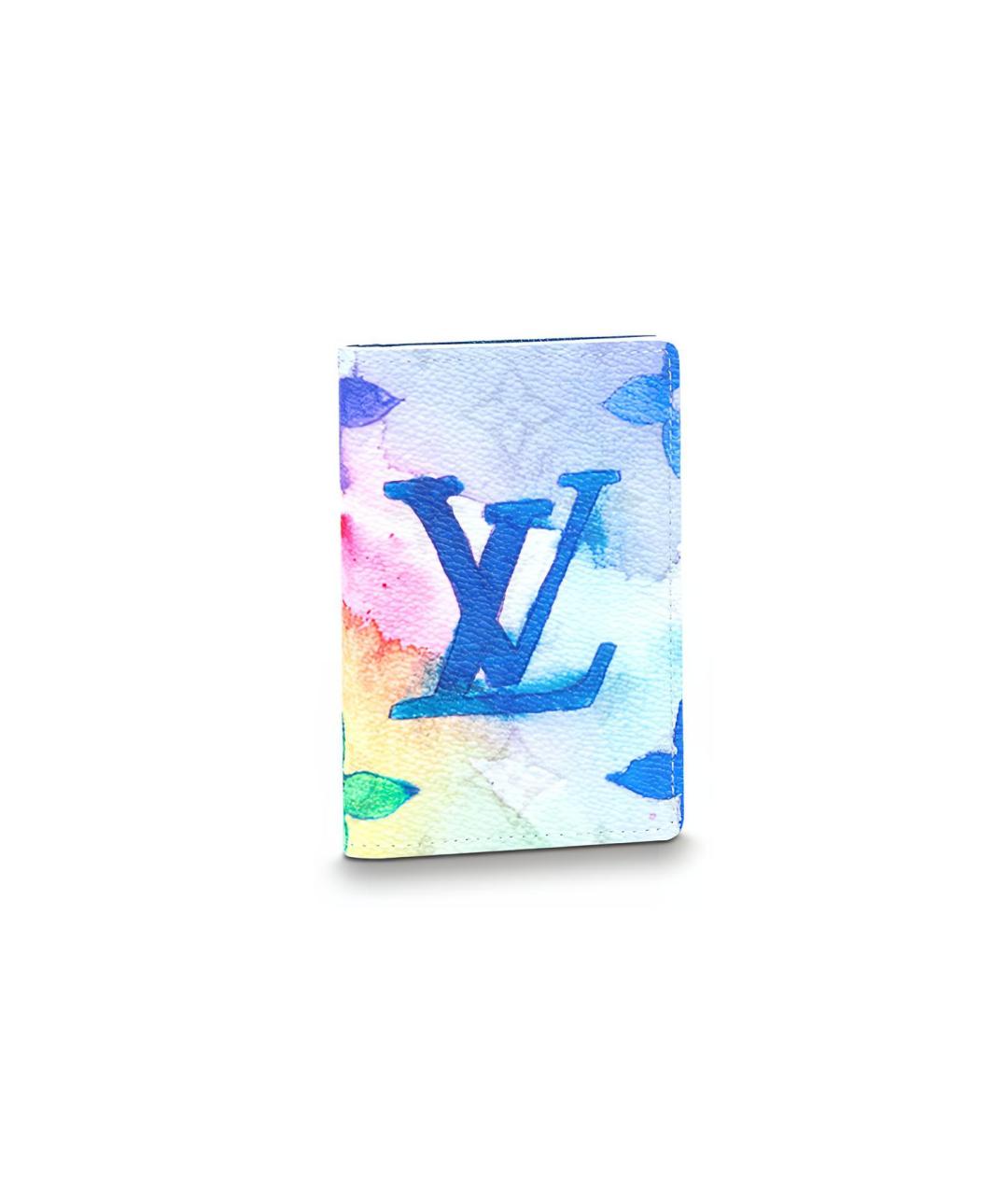 LOUIS VUITTON Синий кожаный кошелек, фото 1