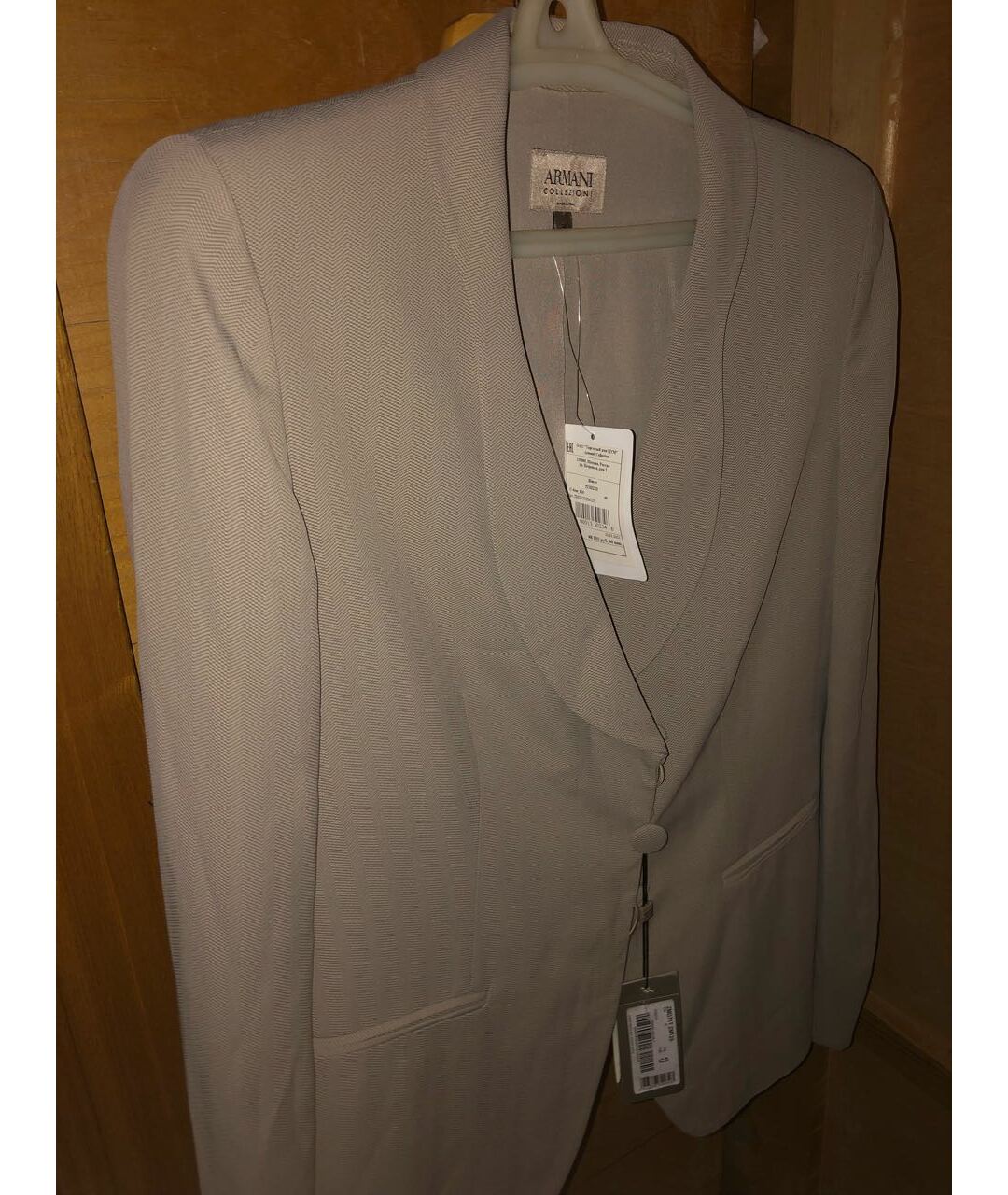 ARMANI COLLEZIONI Серый полиэстеровый пиджак, фото 6