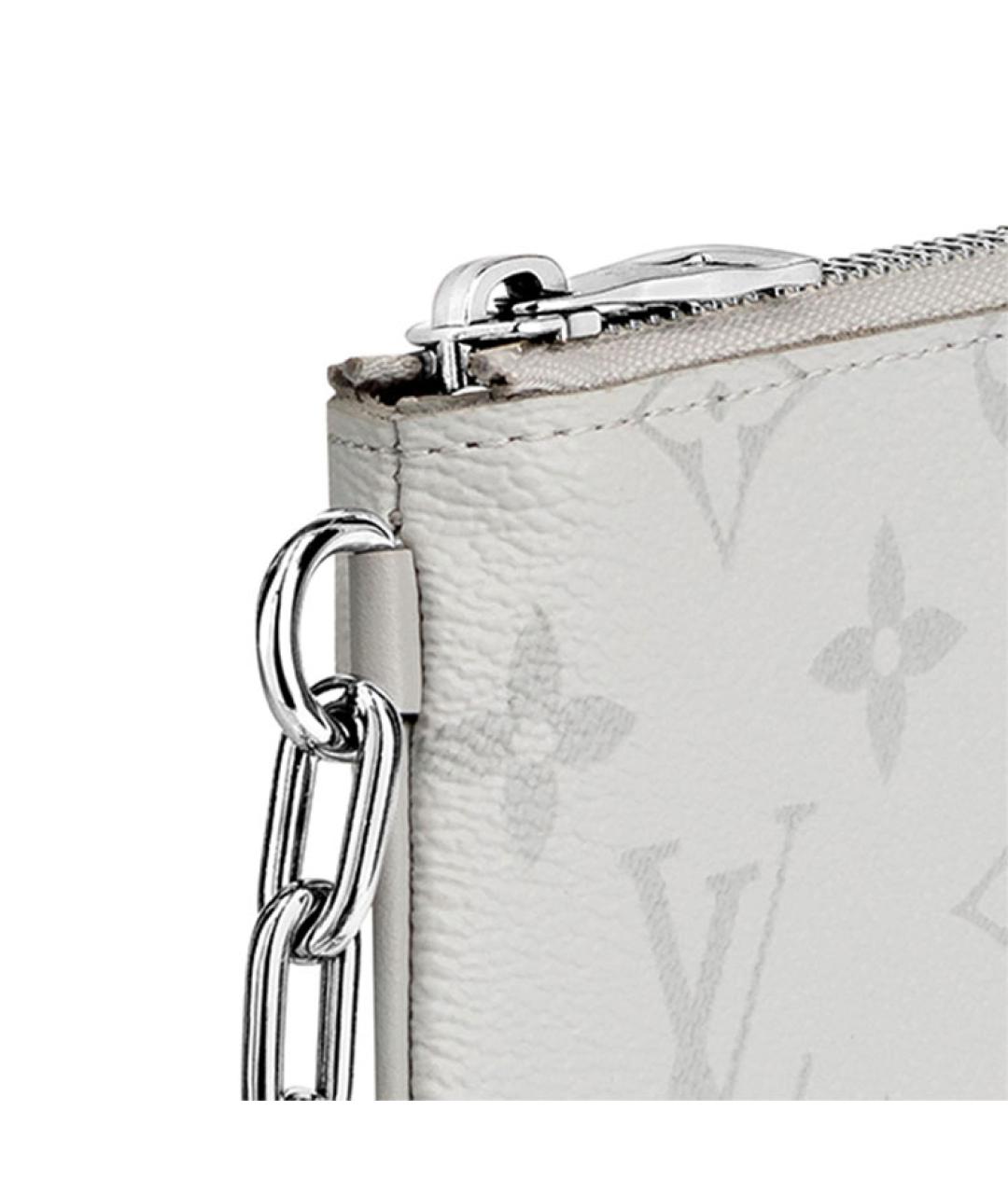 LOUIS VUITTON Серый кожаный кошелек, фото 5