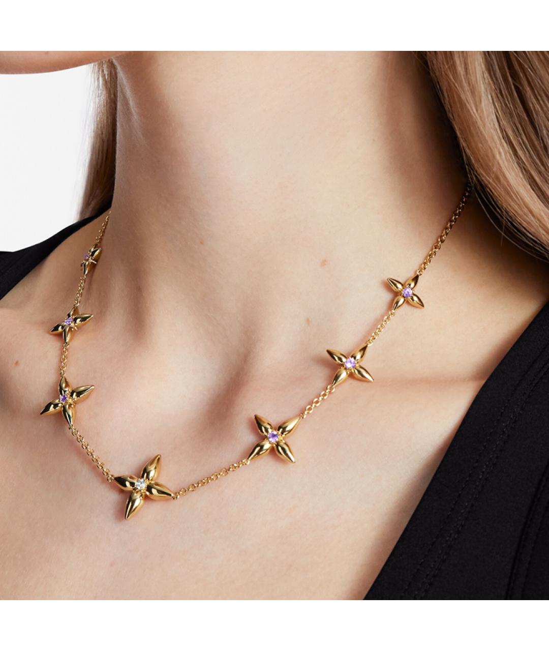LOUIS VUITTON Золотая металлическая цепочка, фото 3