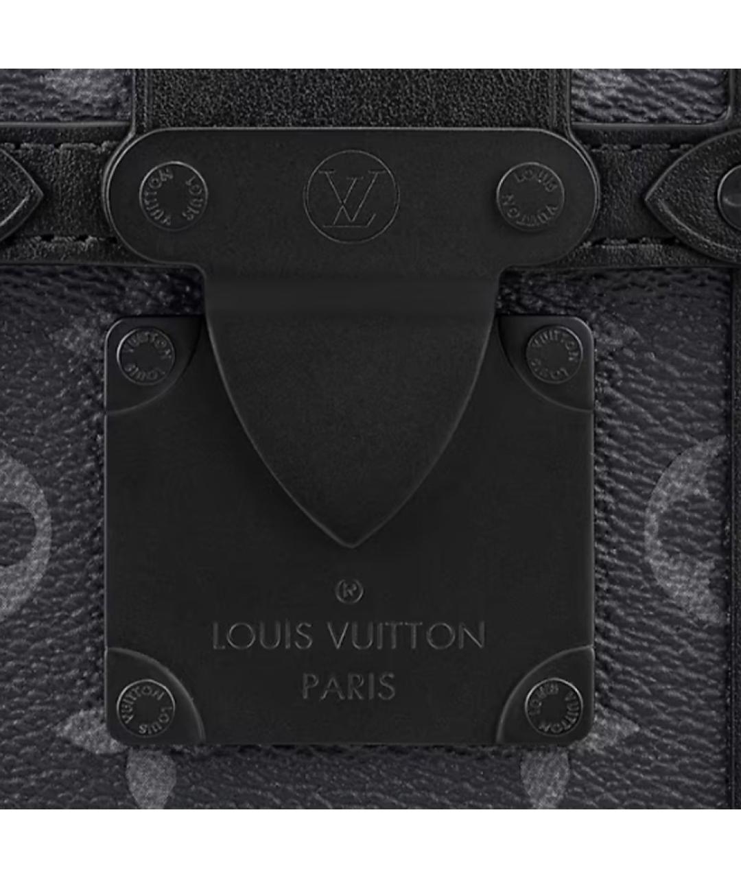 LOUIS VUITTON Черный кожаный кошелек, фото 5