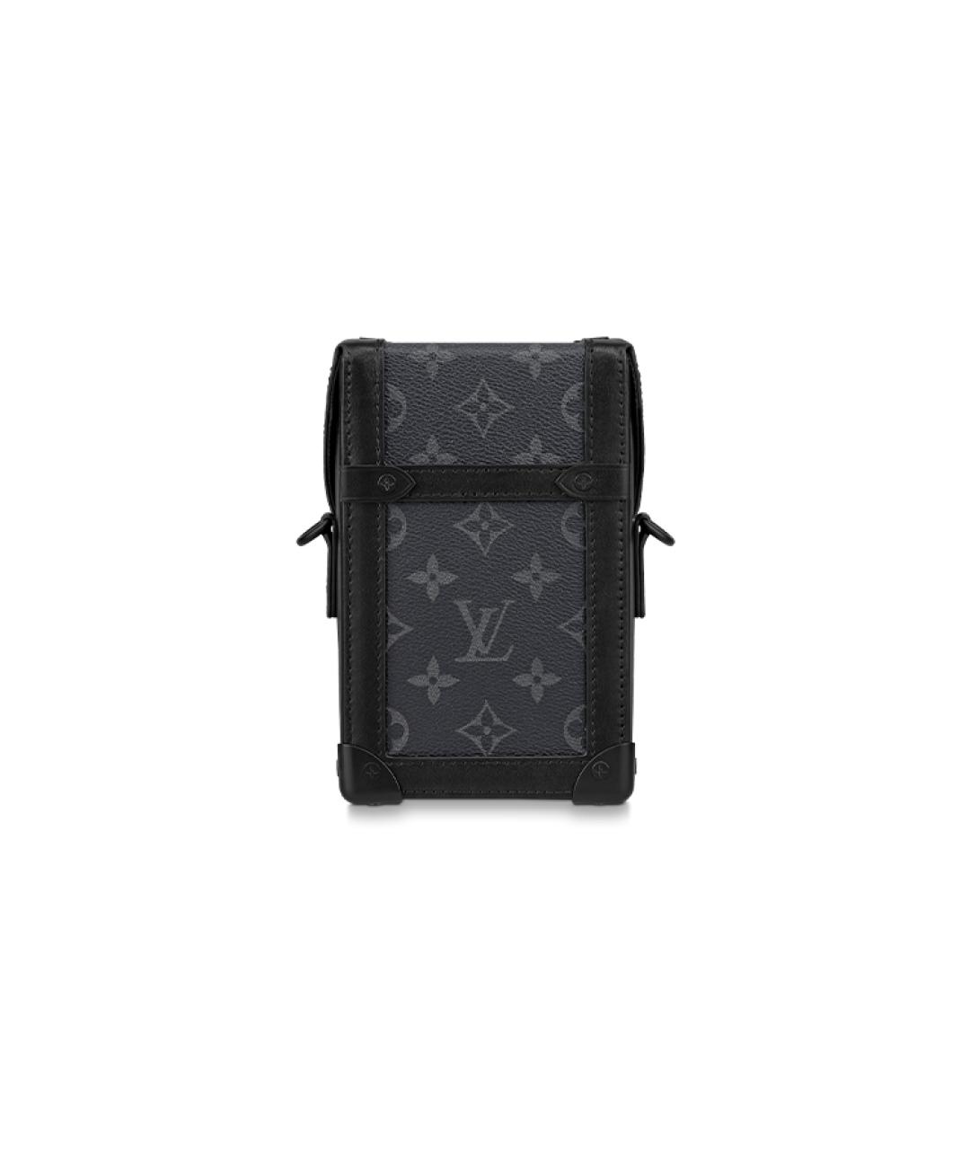 LOUIS VUITTON Черный кожаный кошелек, фото 3