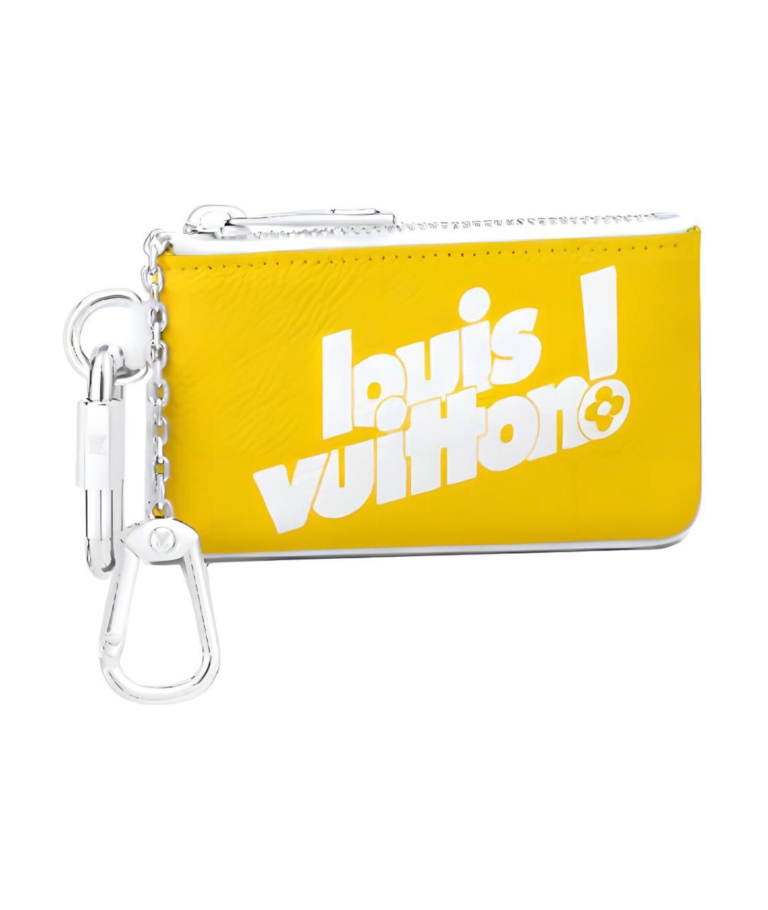 LOUIS VUITTON Желтый кожаный кошелек, фото 1