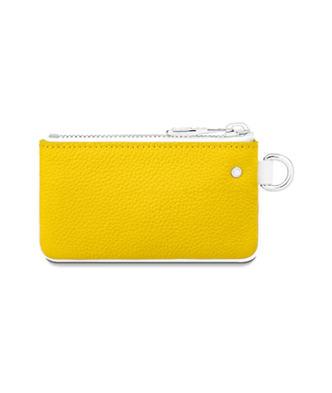 LOUIS VUITTON Желтый кожаный кошелек, фото 2