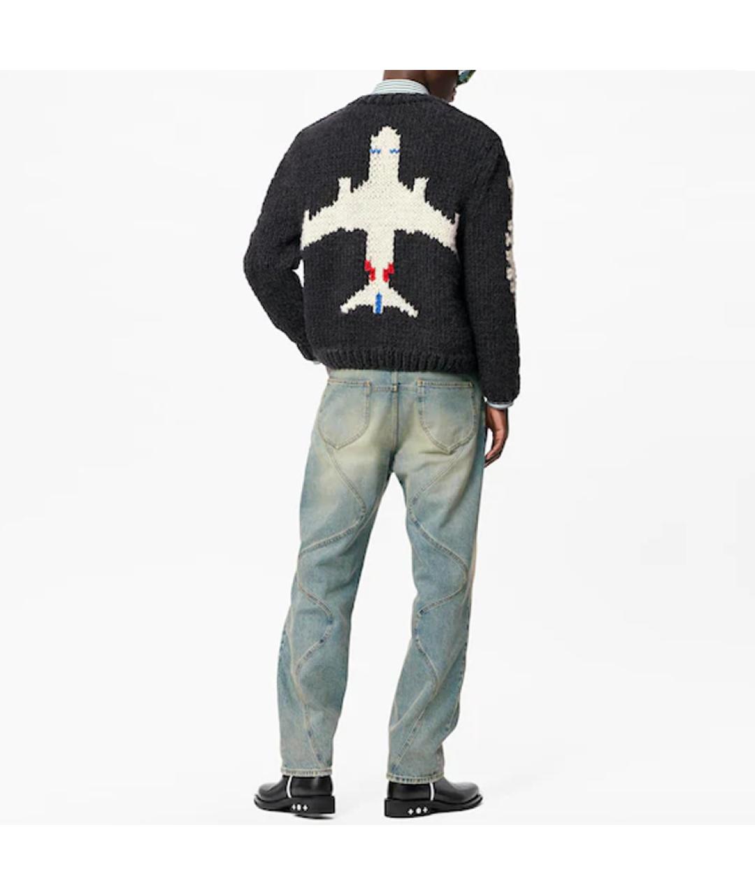 LOUIS VUITTON Серый шерстяной джемпер / свитер, фото 3