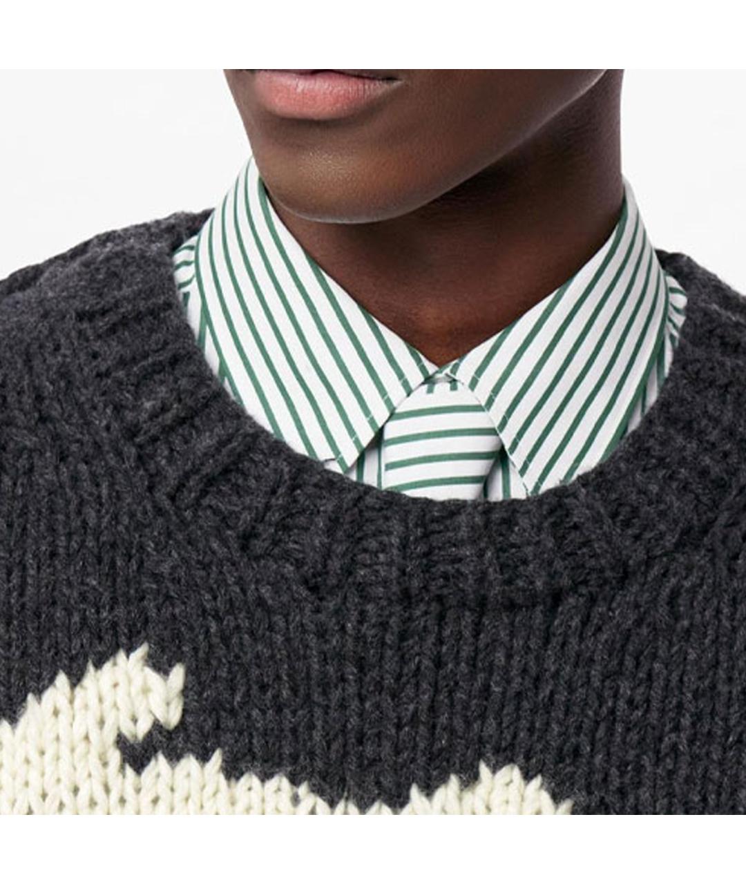 LOUIS VUITTON Серый шерстяной джемпер / свитер, фото 6