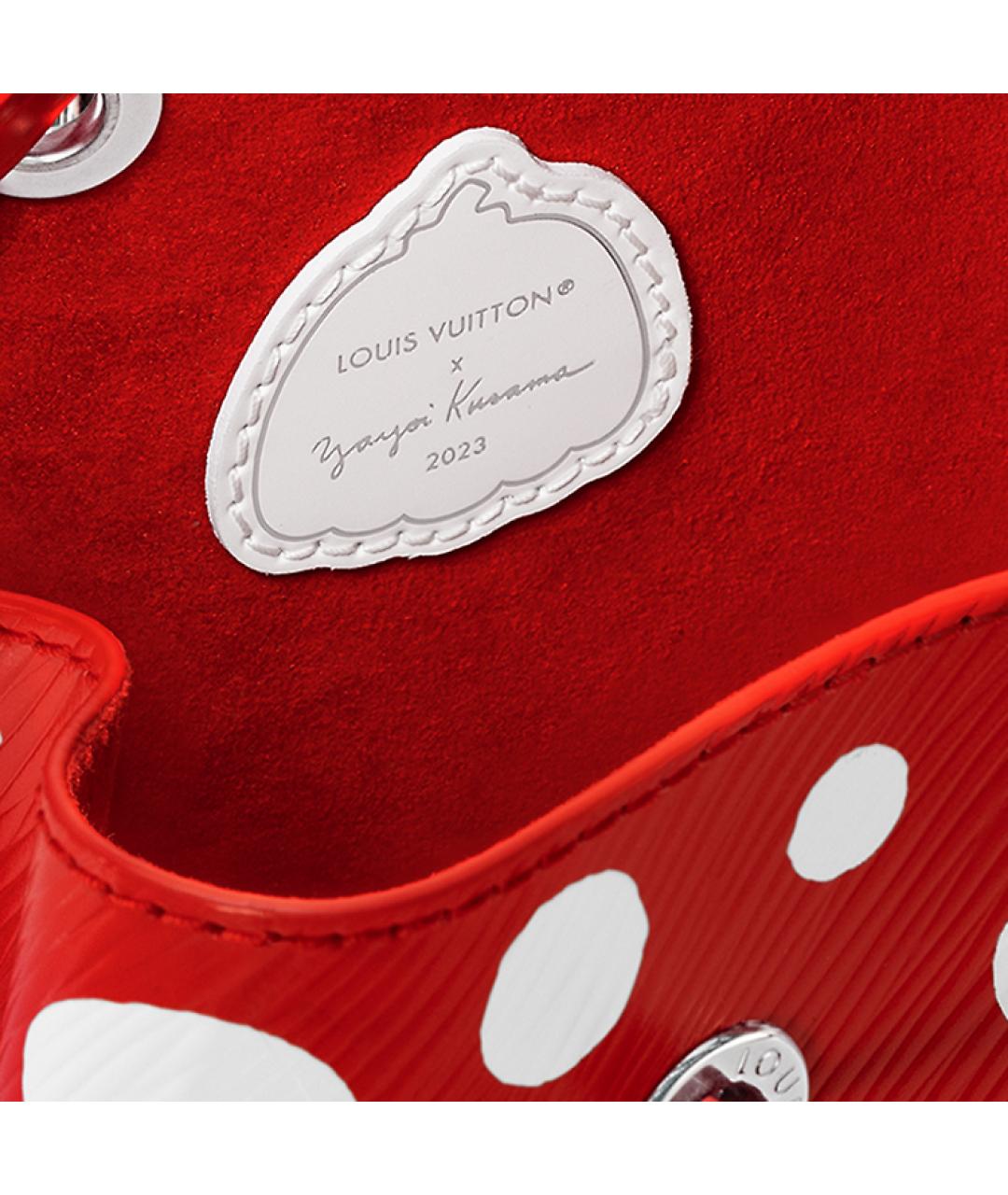 LOUIS VUITTON Красная кожаная сумка через плечо, фото 6