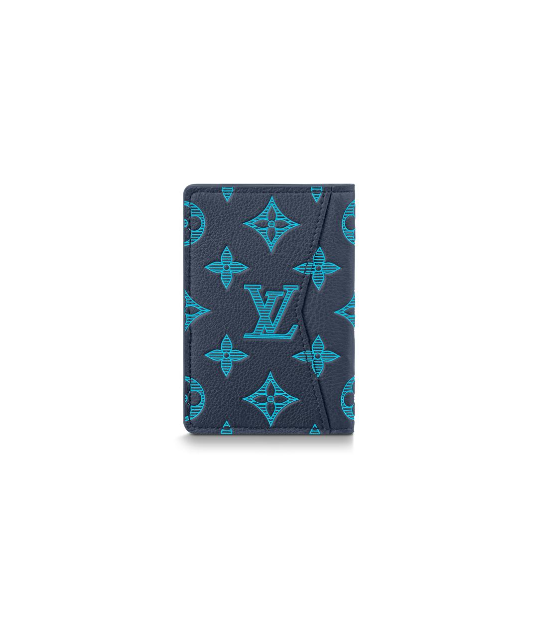 LOUIS VUITTON Темно-синий кожаный кардхолдер, фото 3