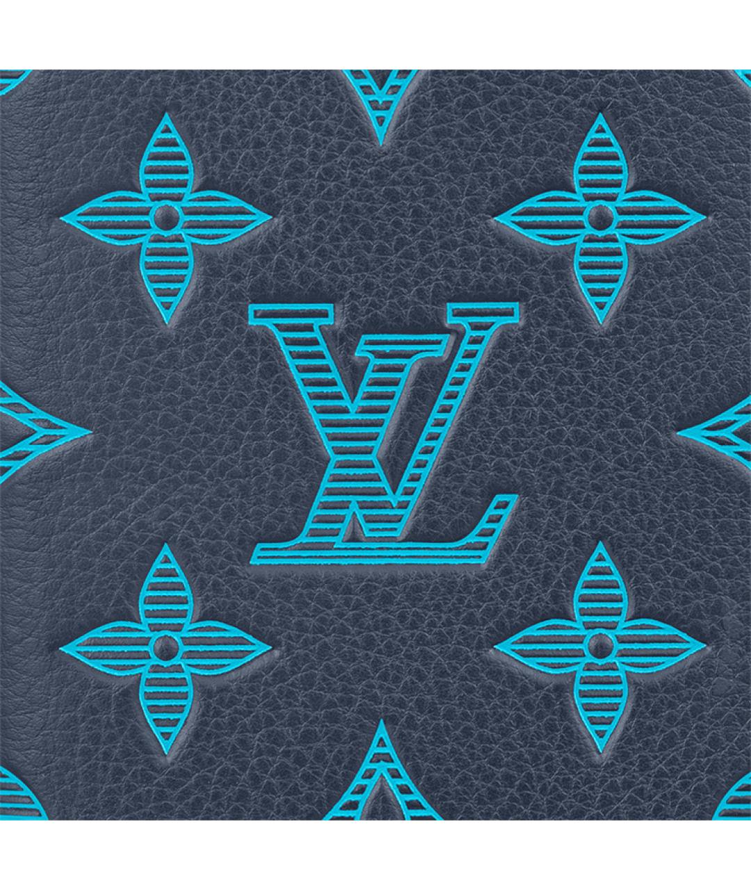 LOUIS VUITTON Темно-синий кожаный кардхолдер, фото 6