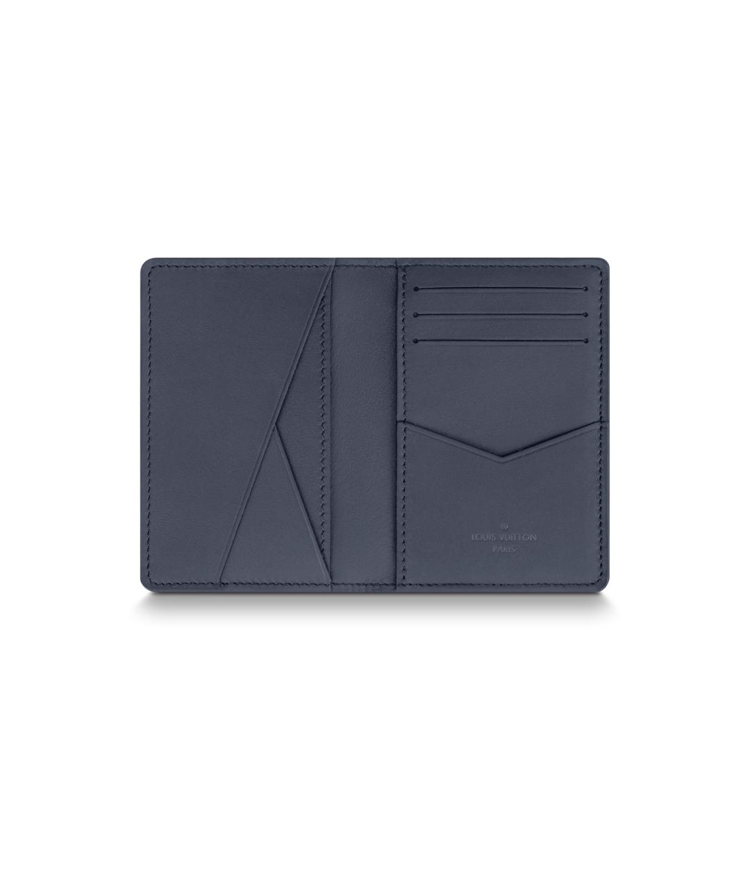 LOUIS VUITTON Темно-синий кожаный кардхолдер, фото 4