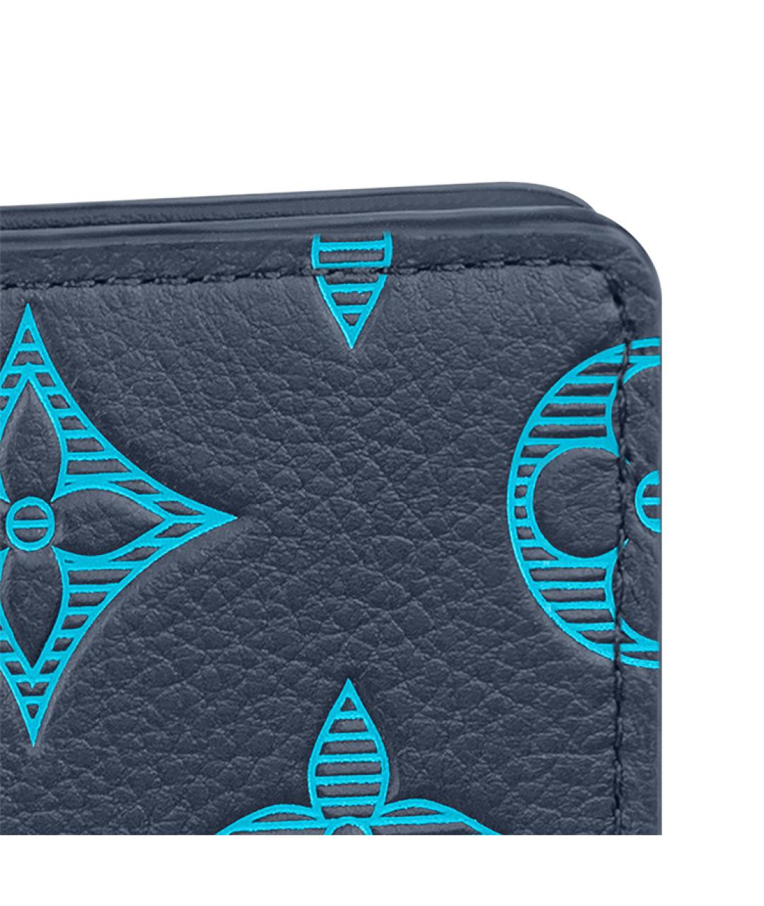 LOUIS VUITTON Темно-синий кожаный кардхолдер, фото 5