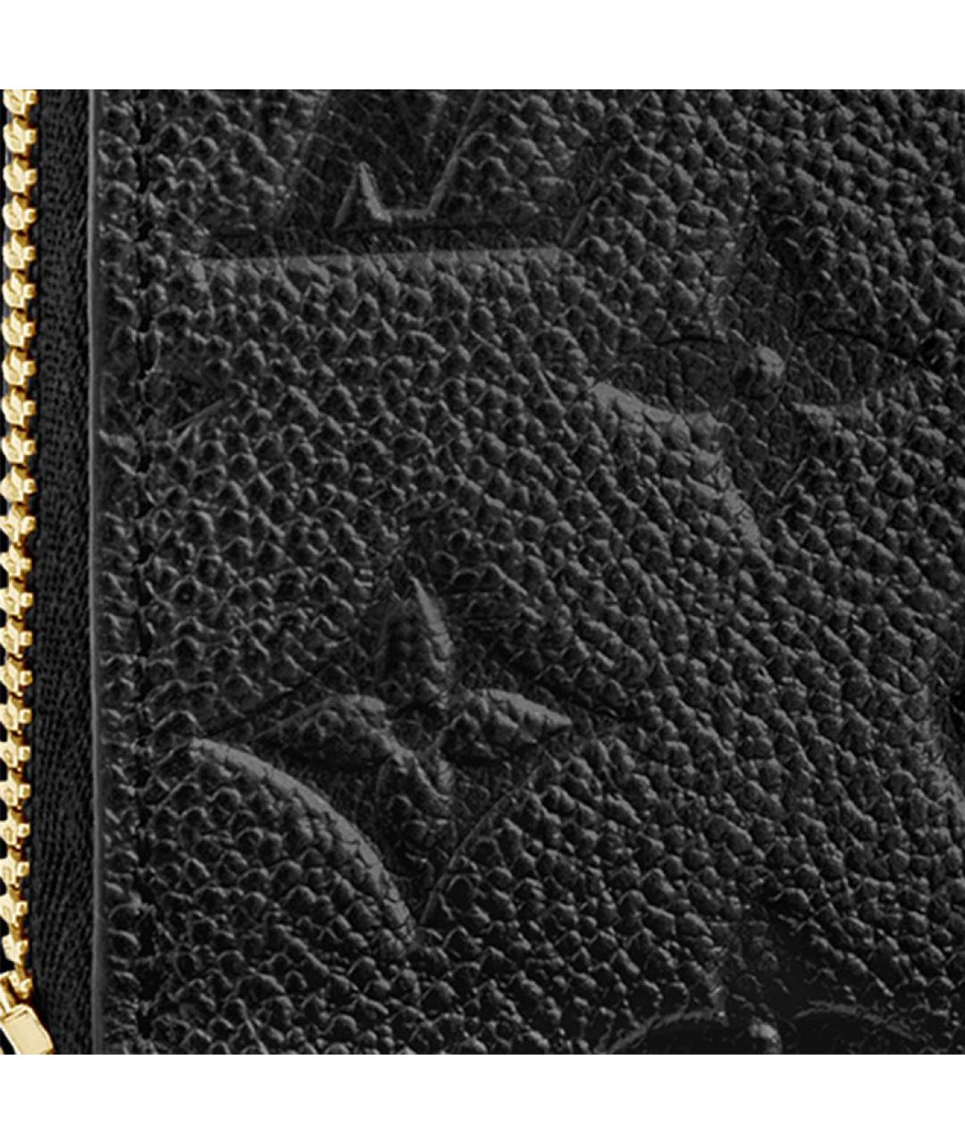 LOUIS VUITTON Черный кожаный кошелек, фото 5