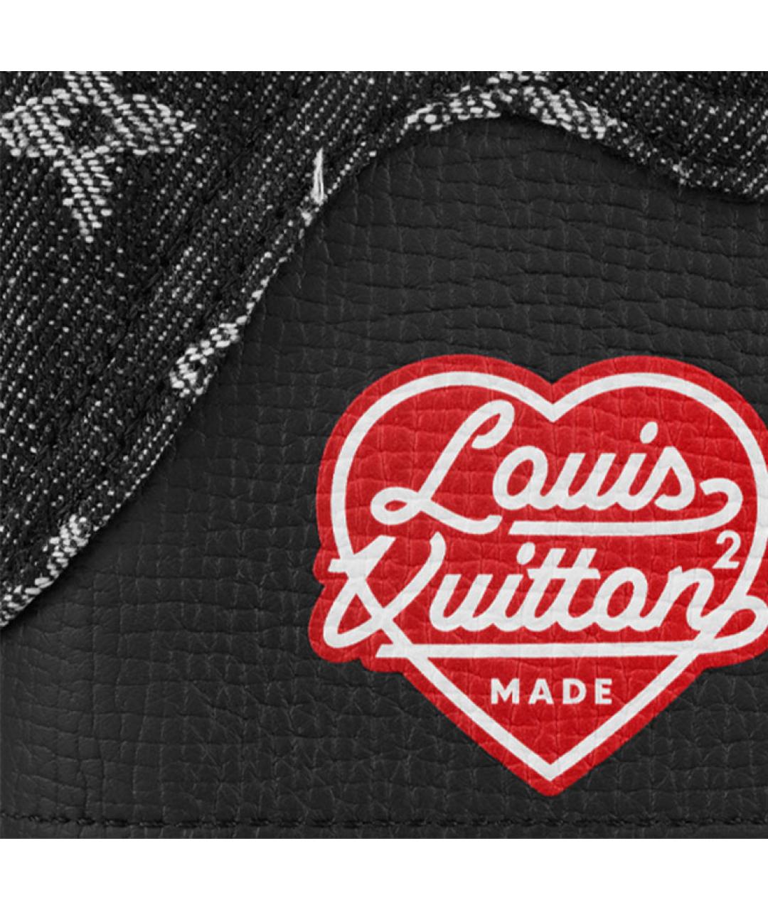 LOUIS VUITTON Черный кожаный кардхолдер, фото 5