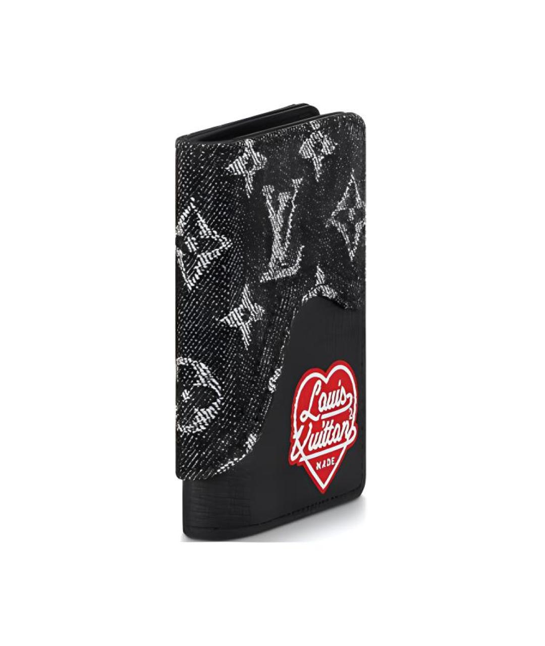 LOUIS VUITTON Черный кожаный кардхолдер, фото 2