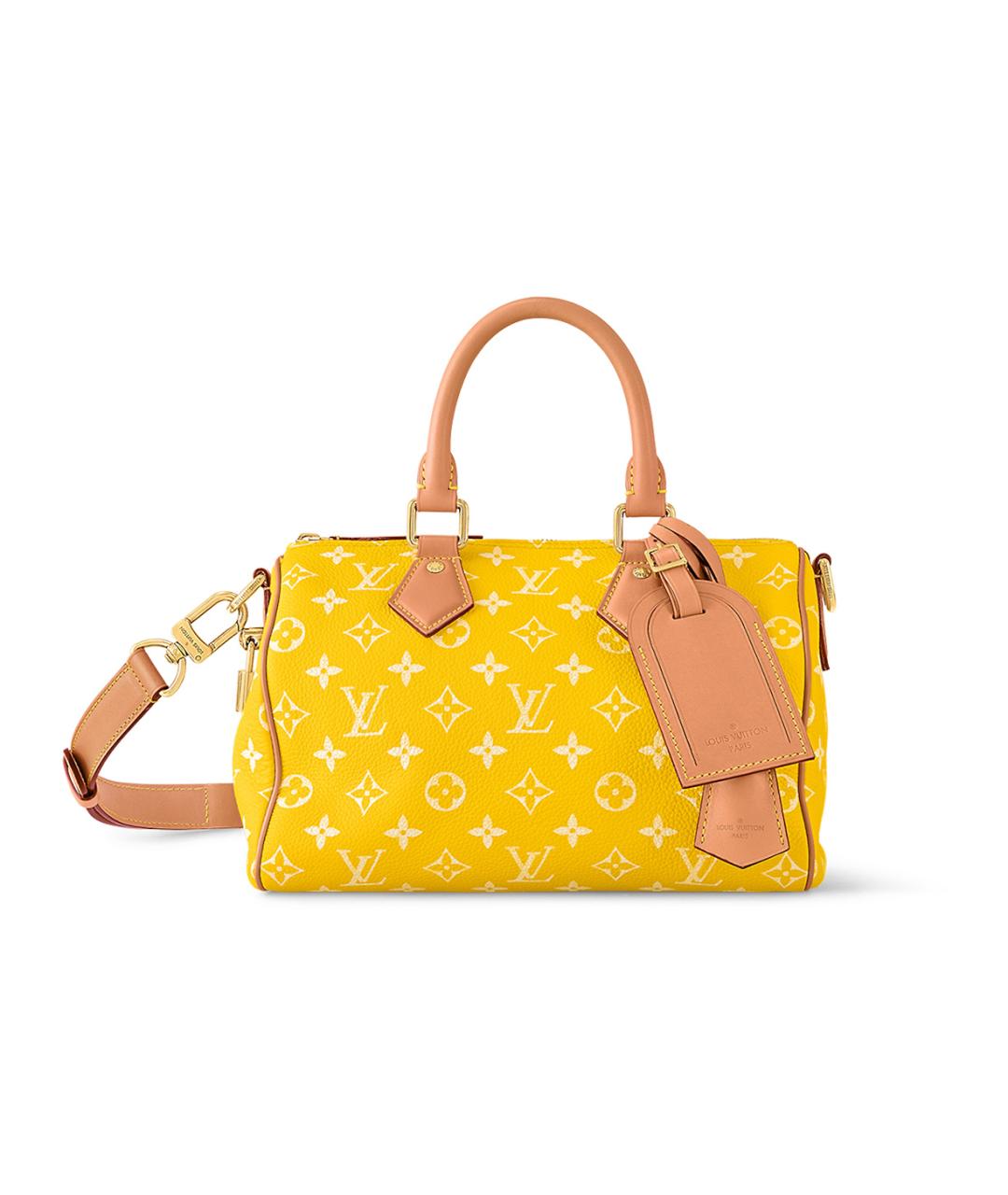 LOUIS VUITTON Желтая кожаная сумка на плечо, фото 1