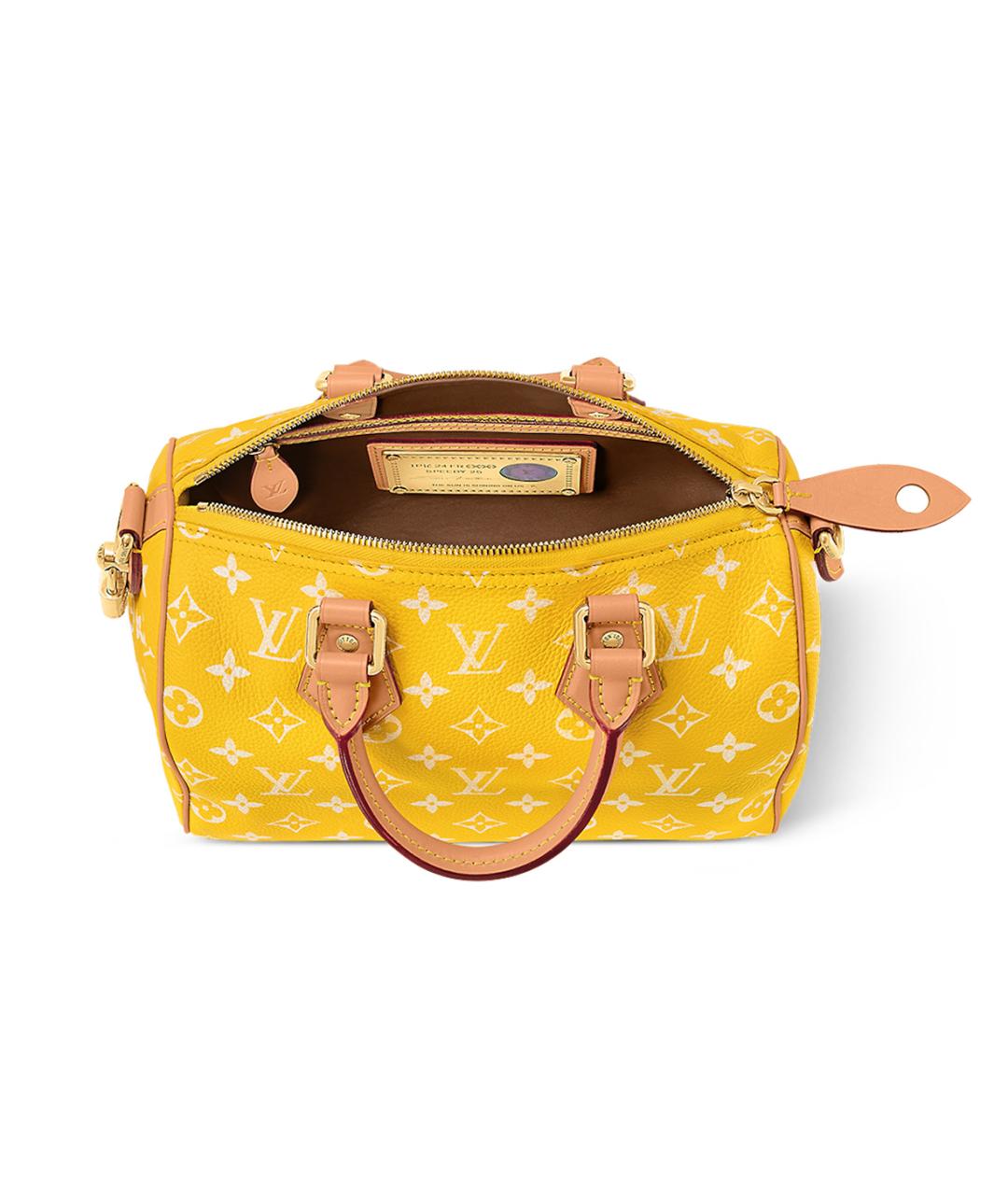 LOUIS VUITTON Желтая кожаная сумка на плечо, фото 4