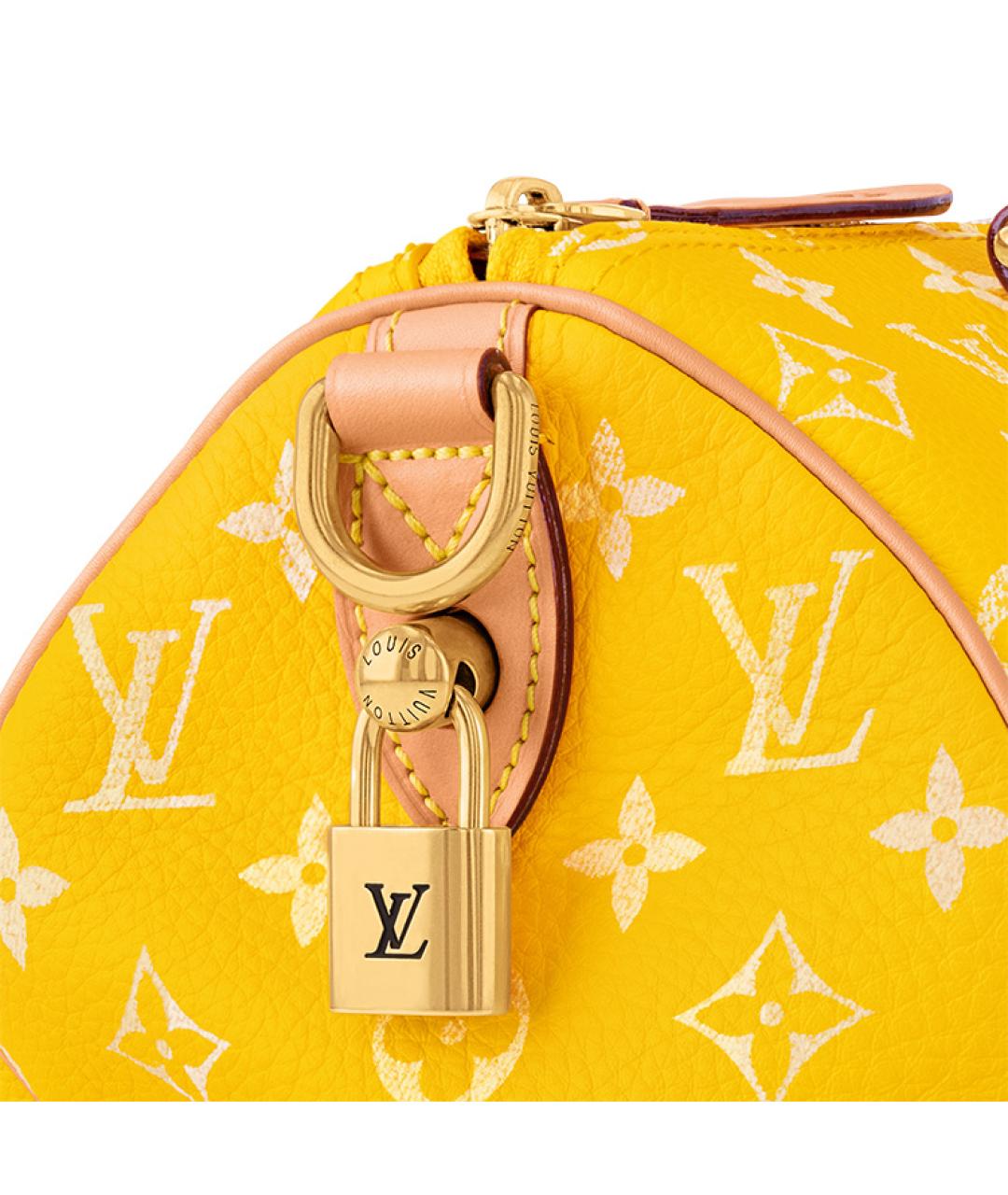 LOUIS VUITTON Желтая кожаная сумка на плечо, фото 7