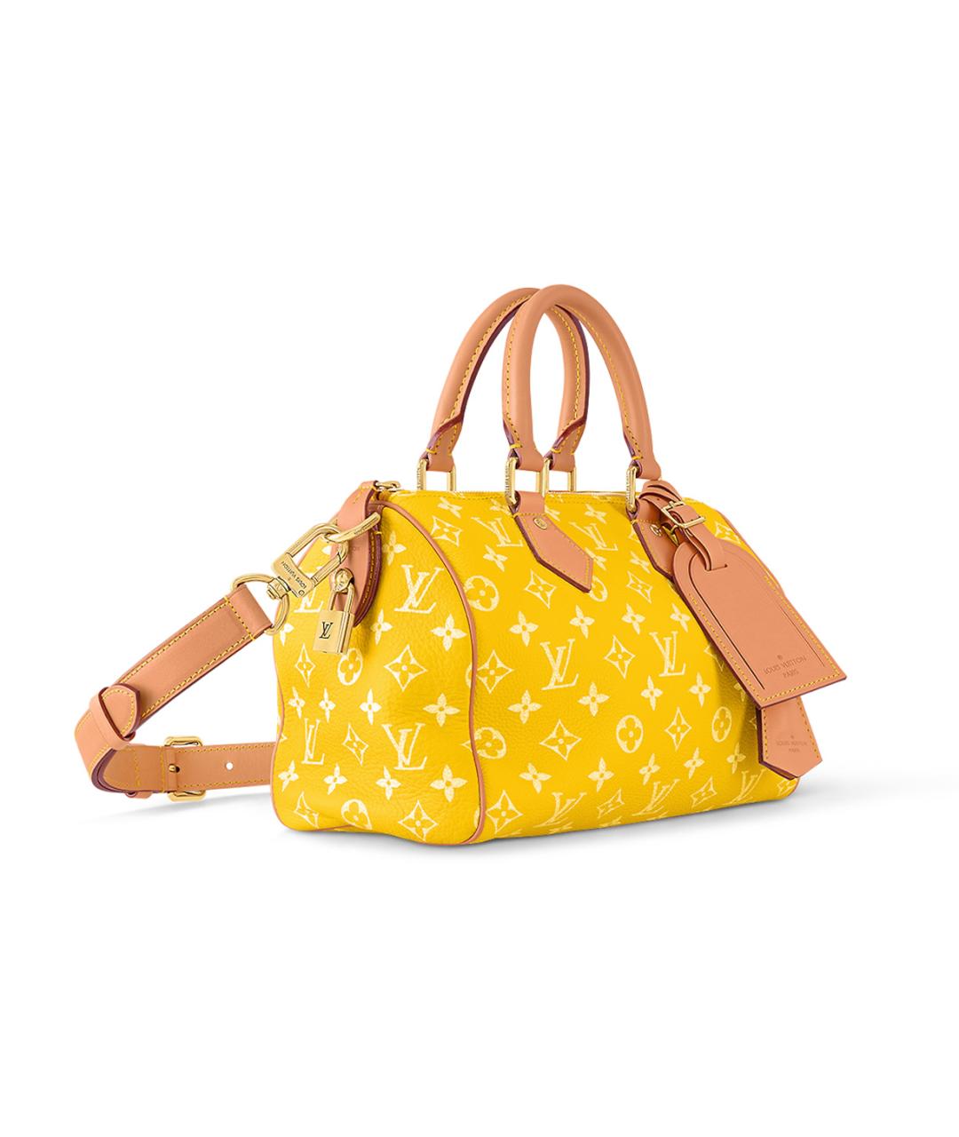 LOUIS VUITTON Желтая кожаная сумка на плечо, фото 2