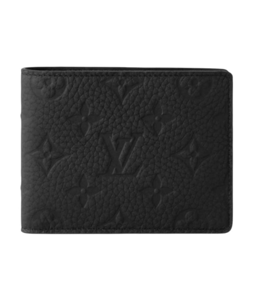 LOUIS VUITTON Черный кожаный кошелек, фото 1