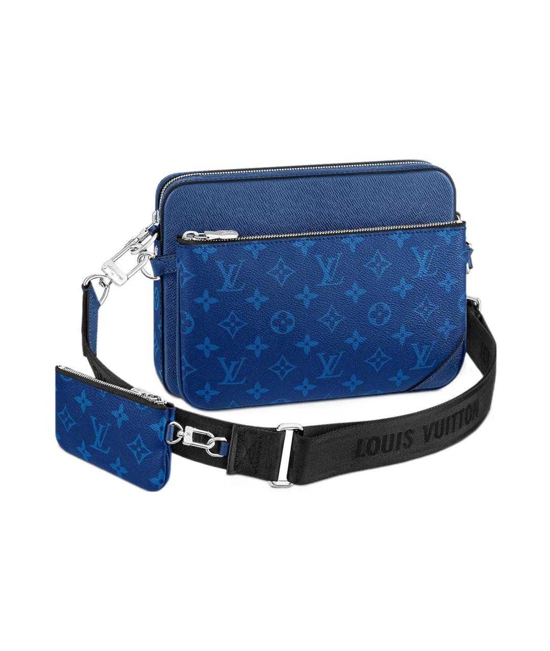 LOUIS VUITTON Синяя кожаная сумка на плечо, фото 1