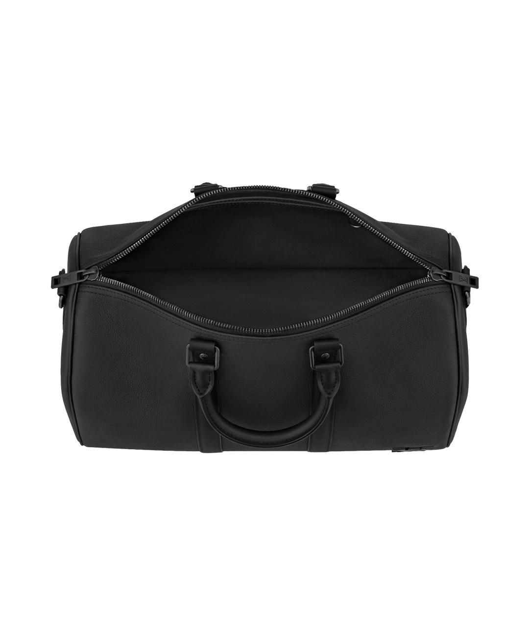 LOUIS VUITTON Черная кожаная сумка на плечо, фото 5