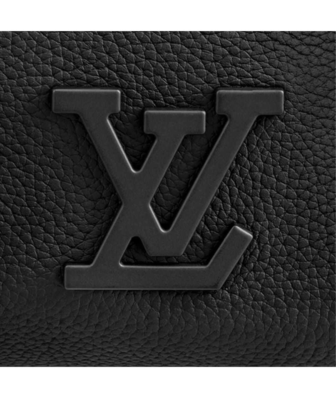 LOUIS VUITTON Черная кожаная сумка на плечо, фото 6