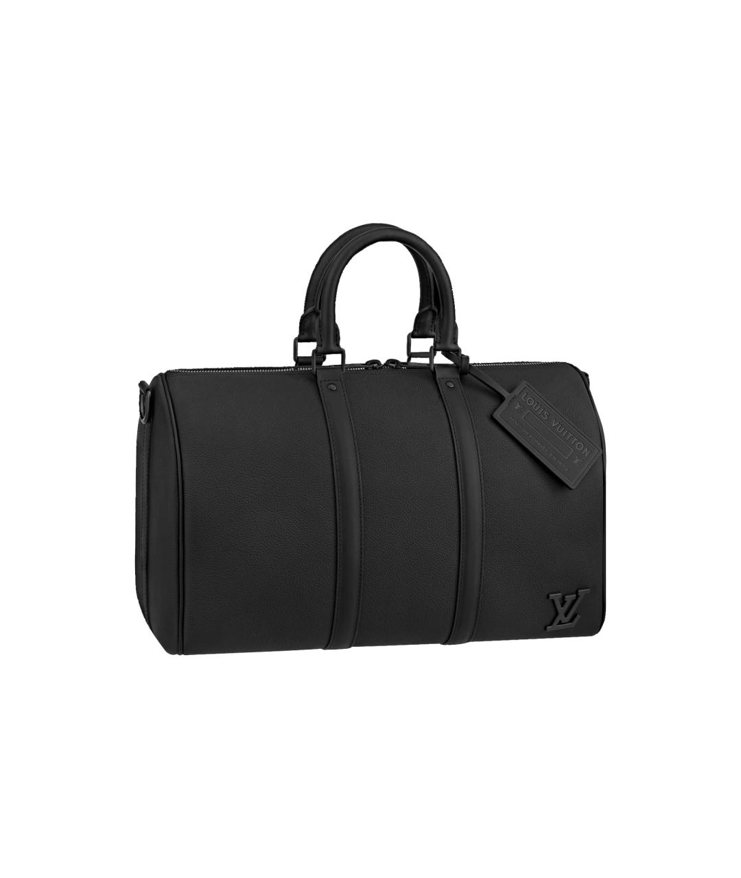 LOUIS VUITTON Черная кожаная сумка на плечо, фото 2