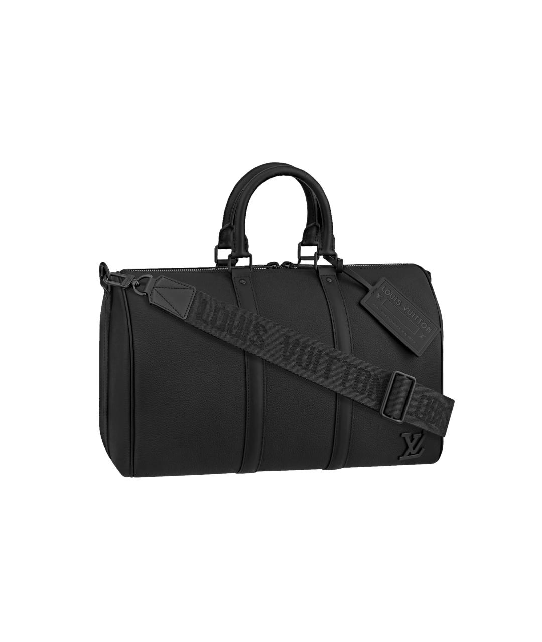 LOUIS VUITTON Черная кожаная сумка на плечо, фото 1